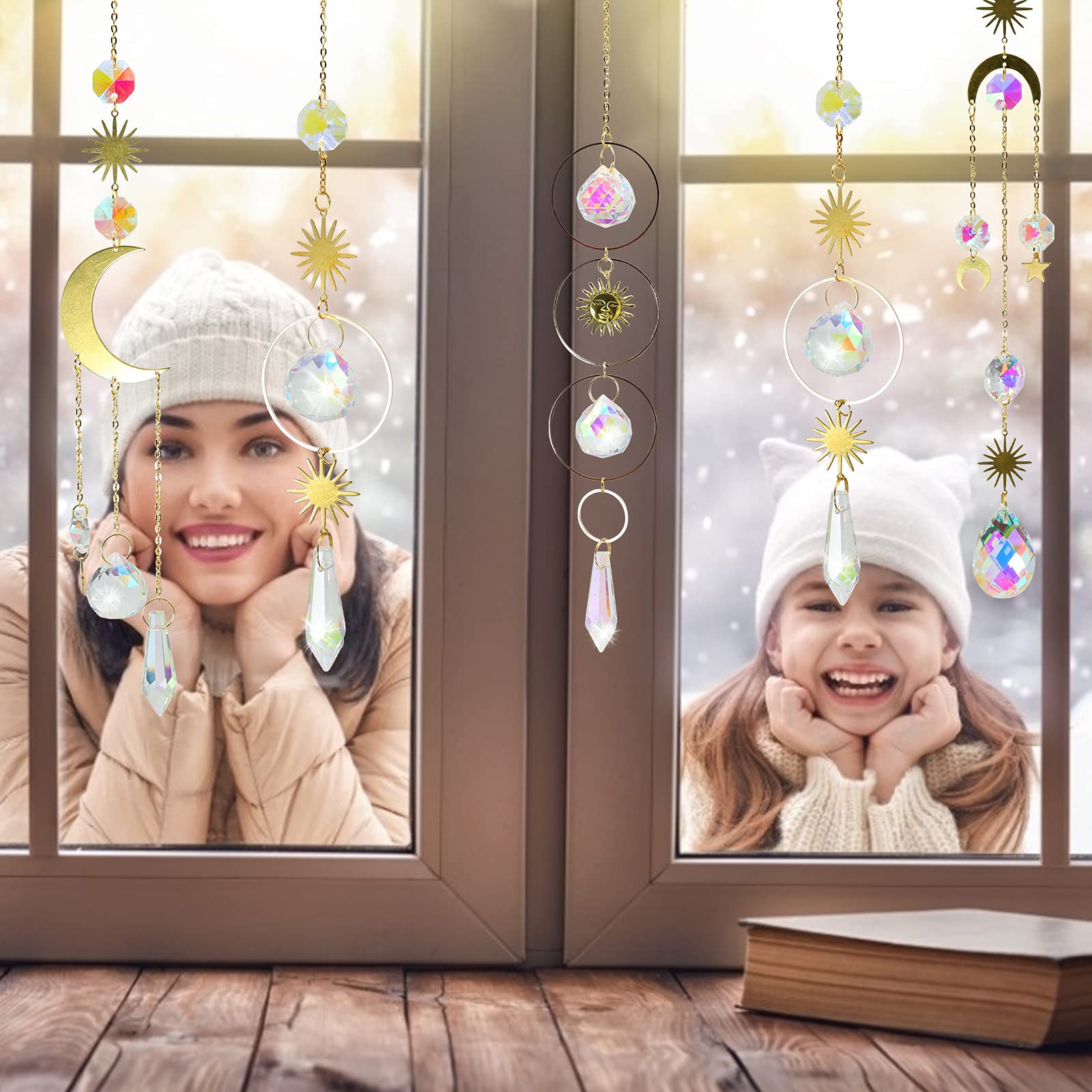 ilclviz rainbow suncatcher decor brightens windows with luminous color