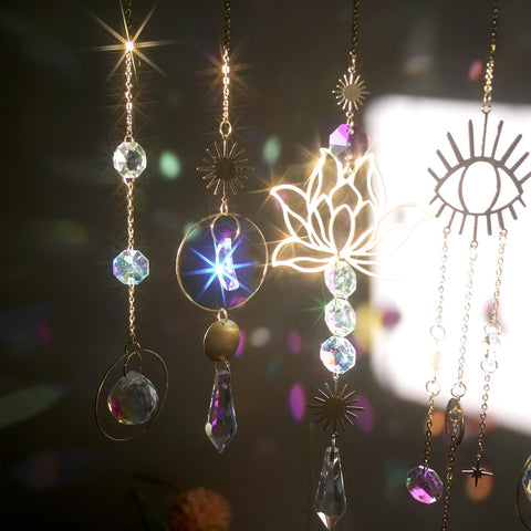 ilclviz suncatcher colorful crystal chains create dazzling light play