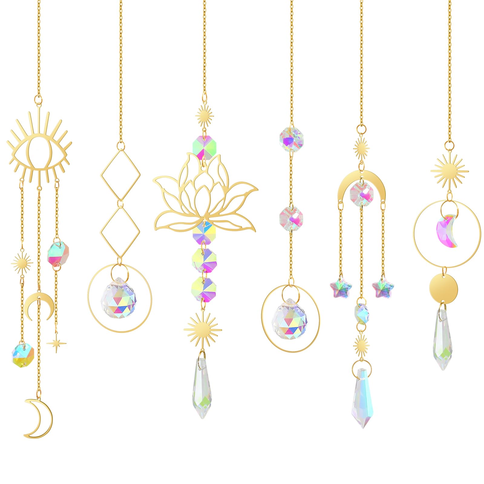 ilclviz suncatcher crystal ball hanging casts colorful rainbows in sunlight
