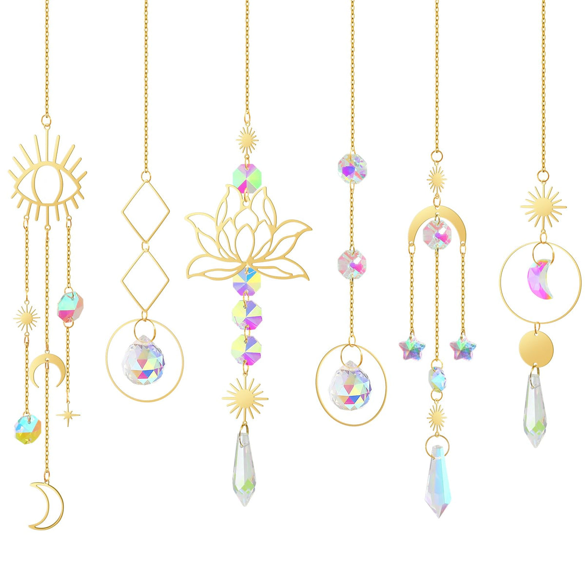 ilclviz suncatcher crystal ball hanging casts colorful rainbows in sunlight
