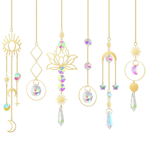 ilclviz suncatcher crystal ball hanging casts colorful rainbows in sunlight