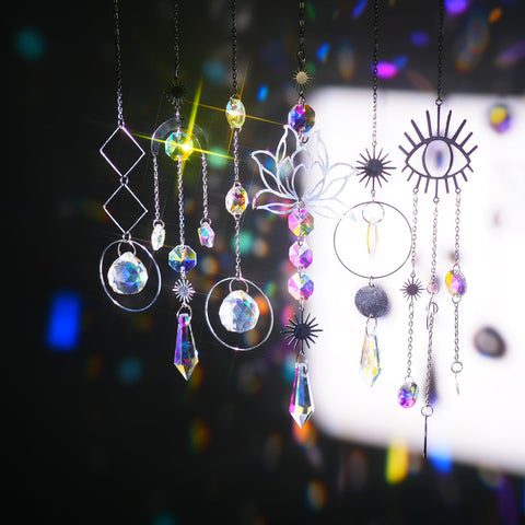 ilclviz suncatcher crystal ball window reflections create vivid color when sunlight hits.