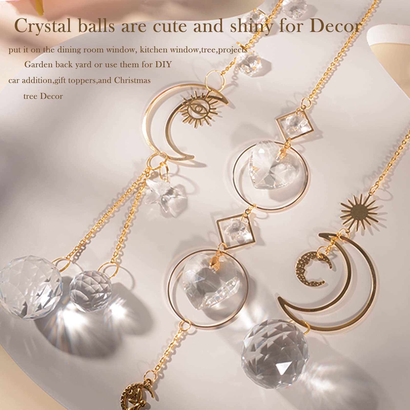 ilclviz window decoration crystal hanging enhances indoor or outdoor ambiance