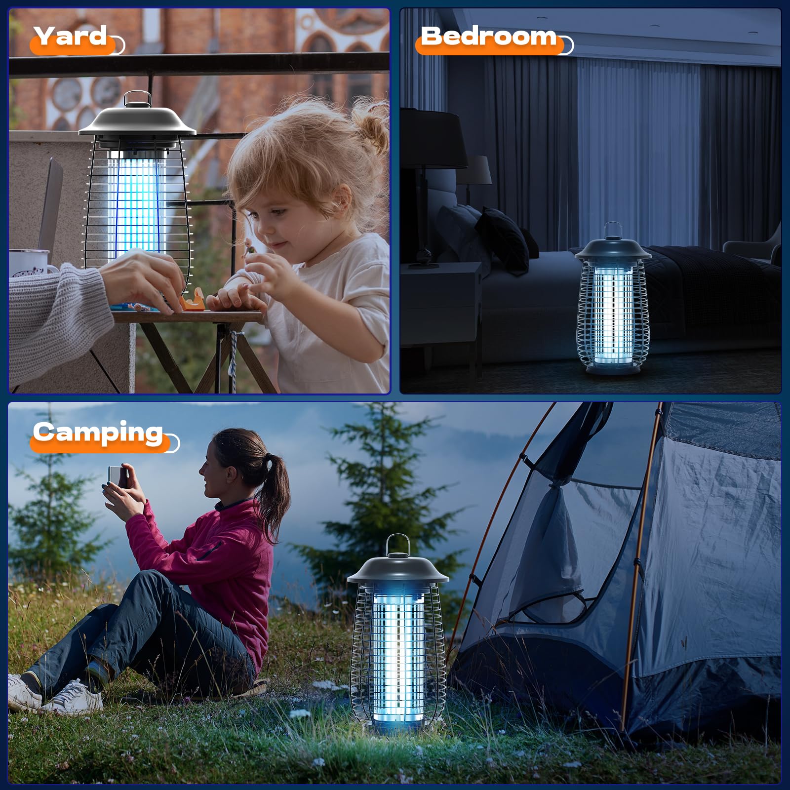 ILCPP Bug Zapper with 6.5 ft cord ideal for porch, patio, or camping