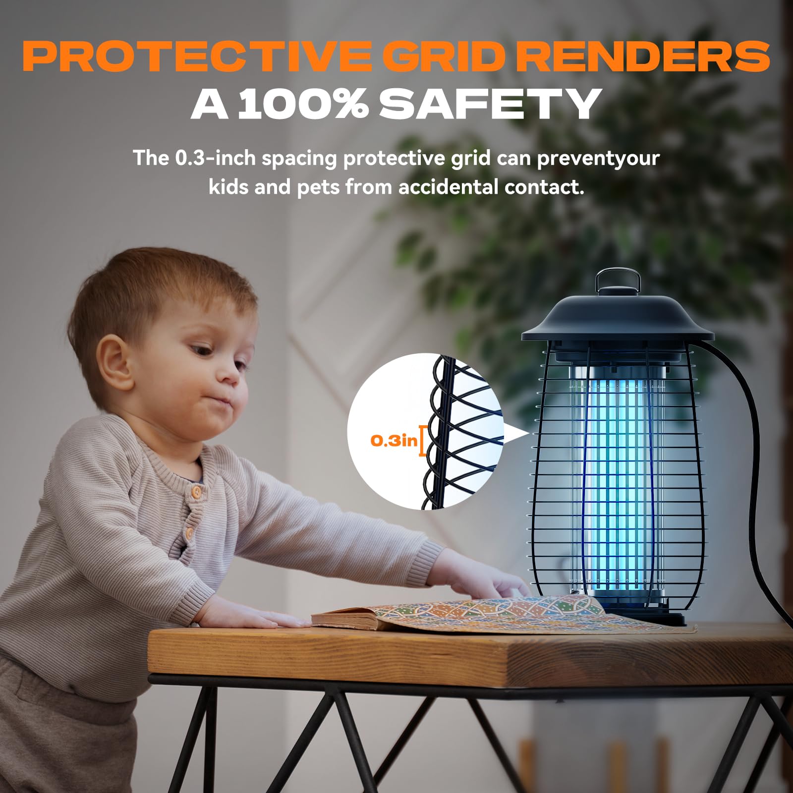 ILCPP Bug Zapper covers up to 2,200 square feet for broad-area protection