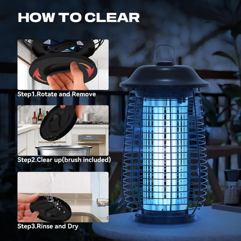 ILCPP IPX4 weatherproof bug zapper ready for rain and outdoor use