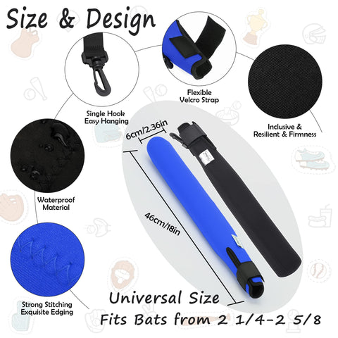 ILHSTY bat sleeve with adjustable Velcro strap fits most bats