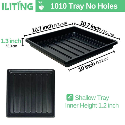 ILITING 1010 seedling tray with drain holes supports effortless drainage for seedlings.