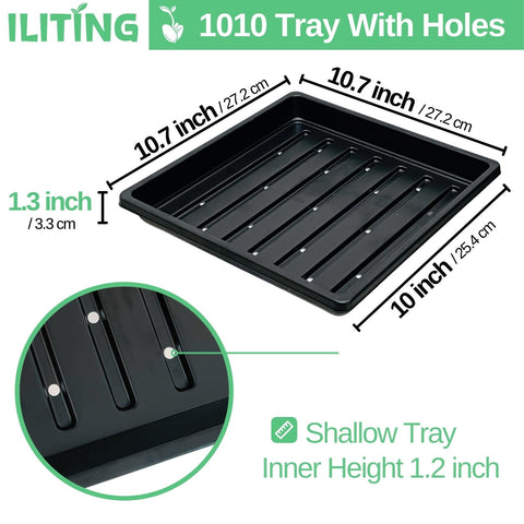 ILITING seed starting tray 1010 side view shows durable construction for reuse