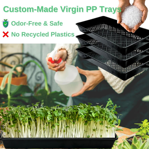 ILITING tray compatible with hydroponics bottom mesh supports versatile growing.
