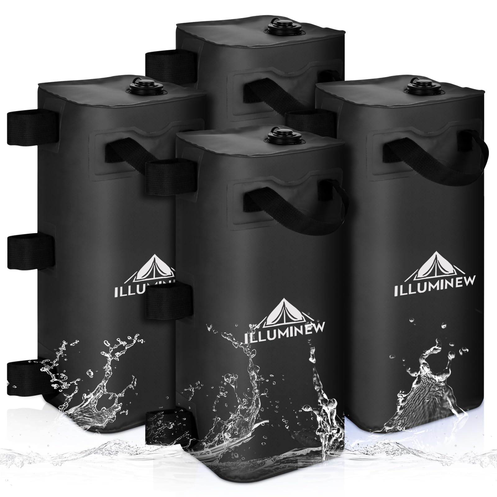 ILLUMINEW canopy weight bag 4-pack in black for stable tent setups