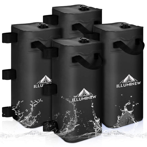 ILLUMINEW canopy weight bag 4-pack in black for stable tent setups