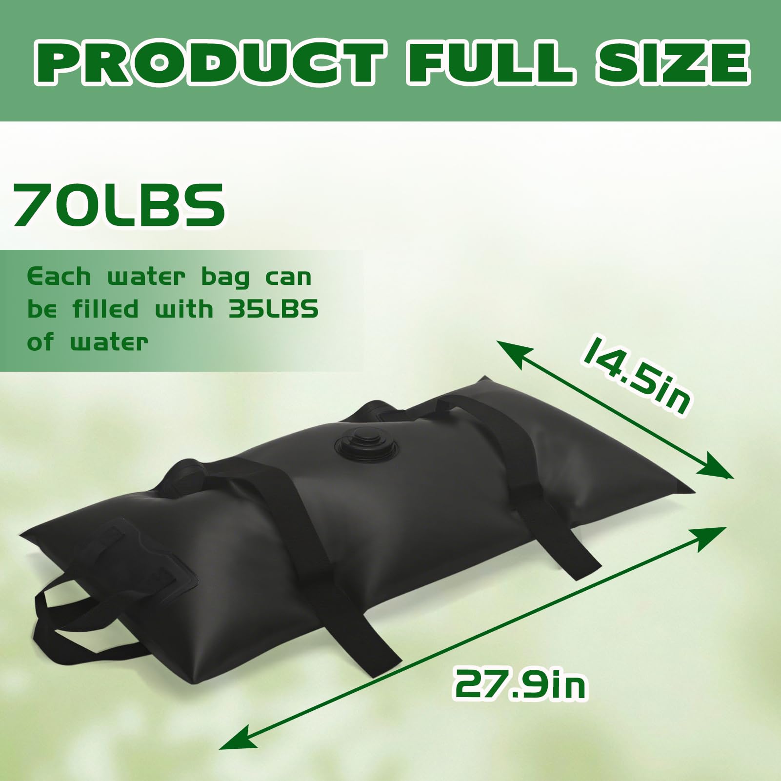 ILLUMINEW fillable water bags provide quick stability on patios