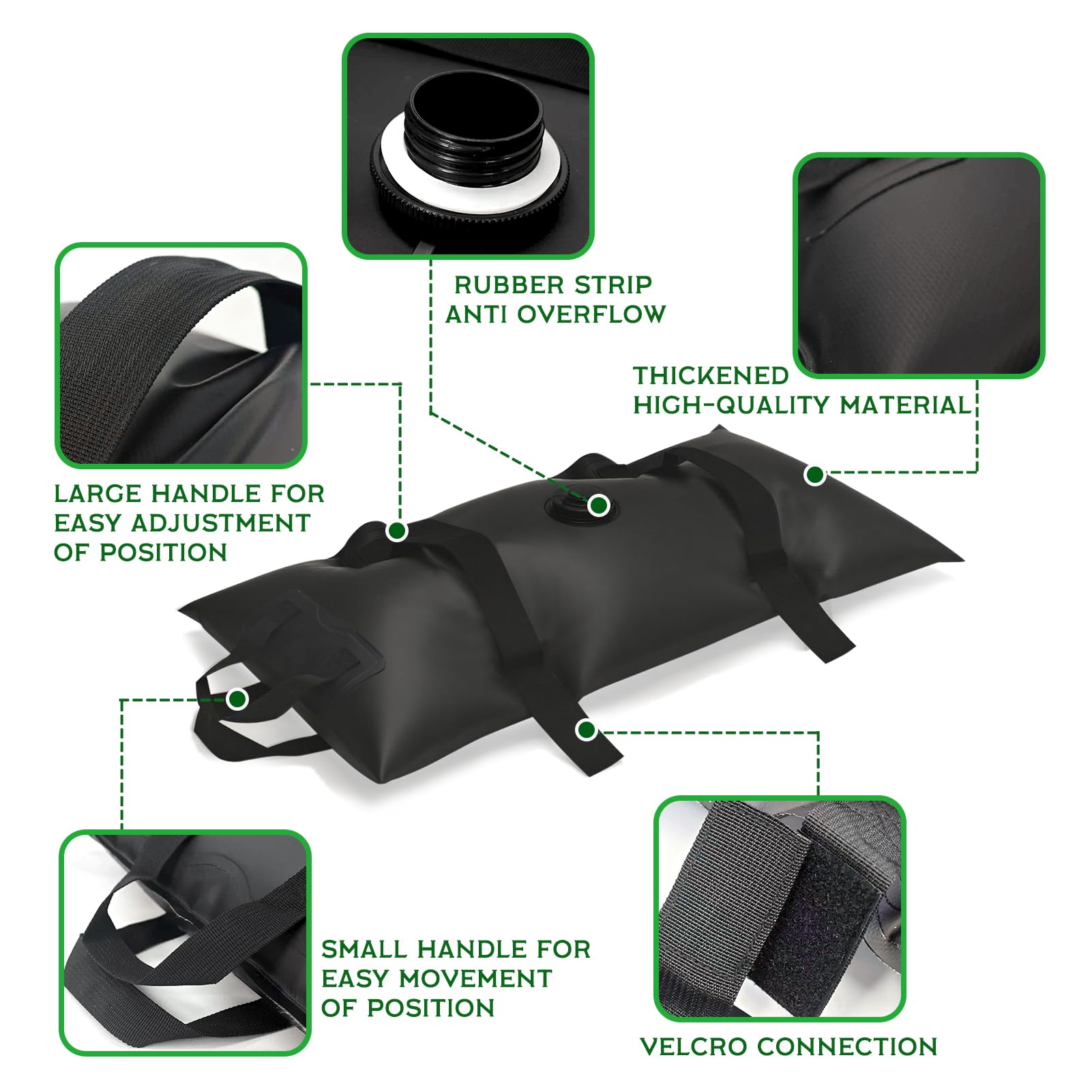 ILLUMINEW heavy-duty PVC weights resist punctures in all weather