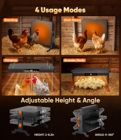 ILOJUST Four usage modes support chicks to adults with versatile mounting.