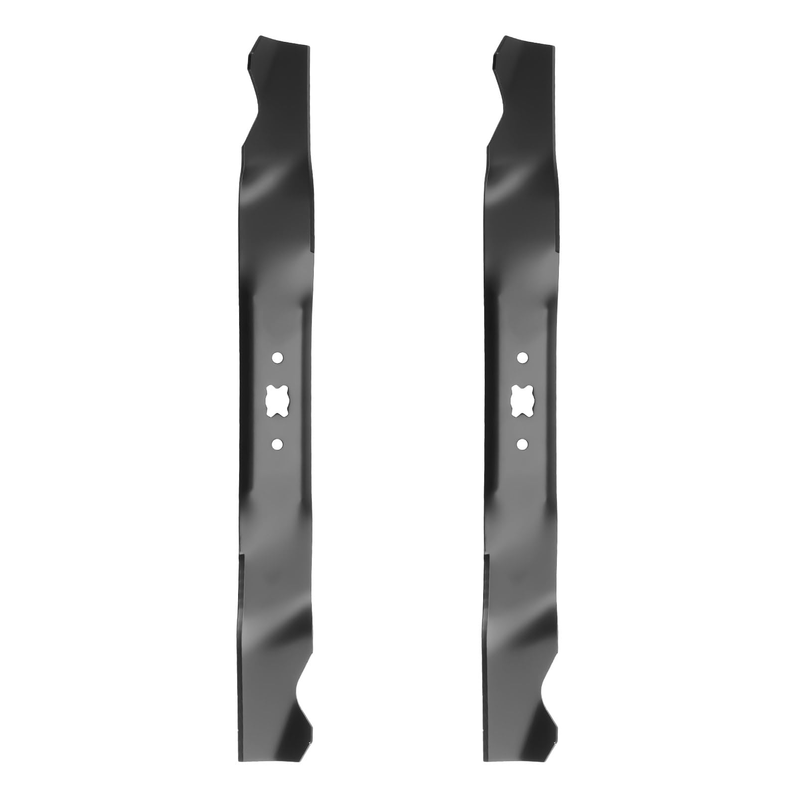 ILONPA 21inch mower blades set - top view, compatible with Cub Cadet, Troy-Bilt, and Craftsman for clean cuts.