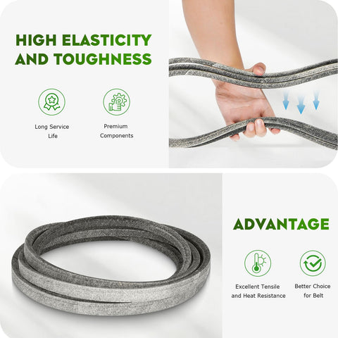 ILONPA 5/8x168 belt for Woods 18990 supports durable cutting.