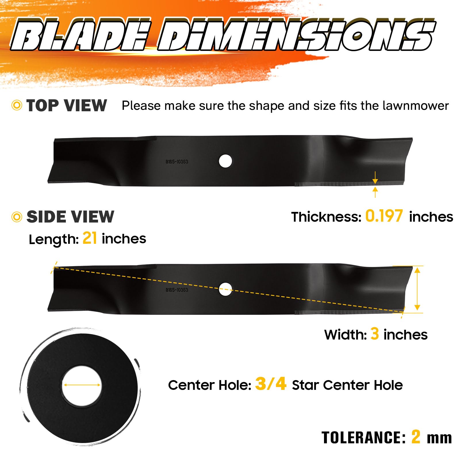 ILONPA 60-inch blades Pro Z 100 EFI 160-L versatile compatibility