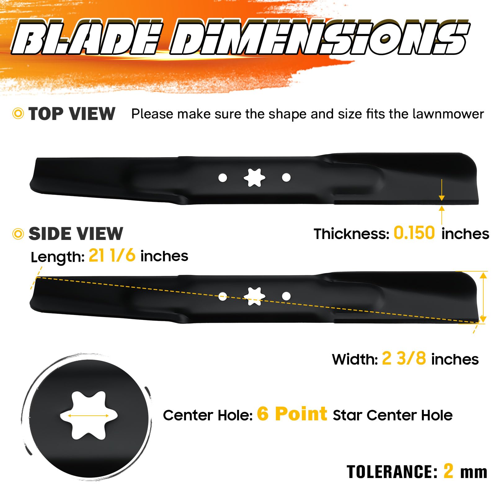 All-in-one replacement blade set for 42-inch machines