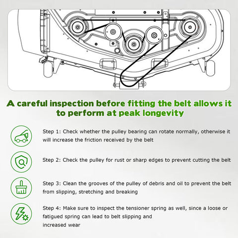 ILONPA belt's high tensile strength supports dependable lawn maintenance.