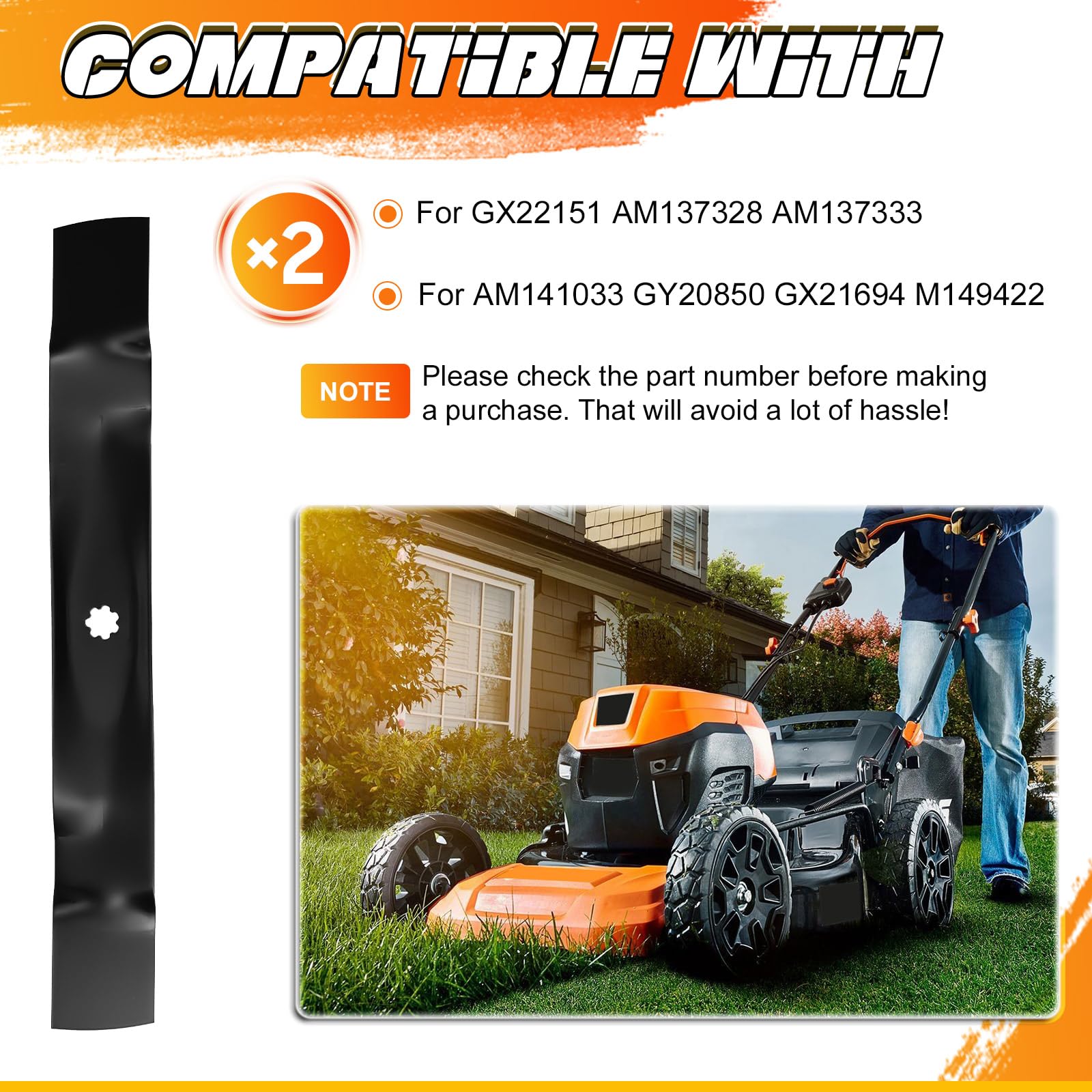 Close-up of ILONPA GY20850 blade edge for sharp mowing