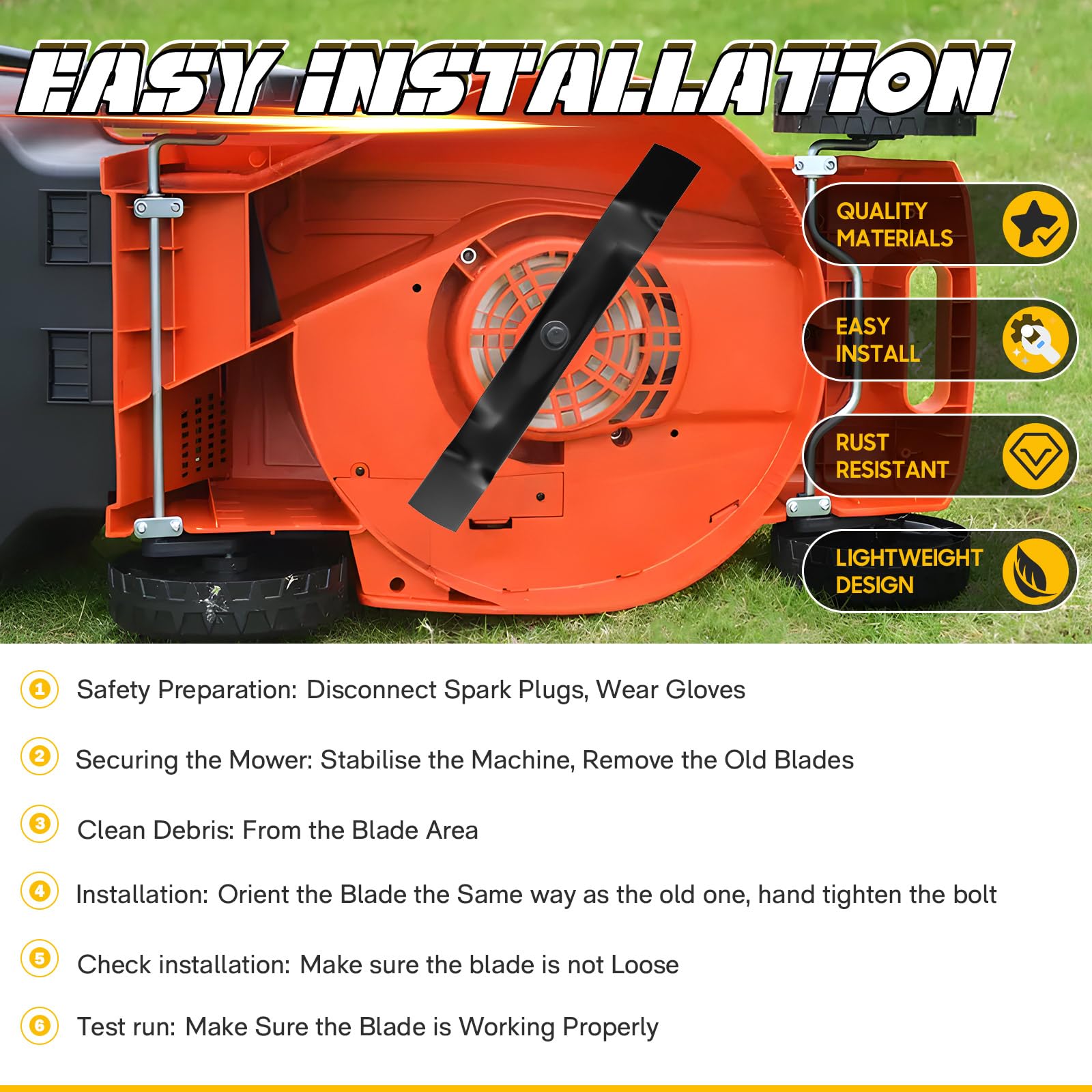 ILONPA GY20850 durable blade construction resists wear