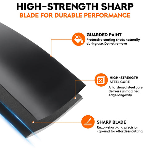 High-lift blade by ILONPA promotes strong airflow and even mowing.