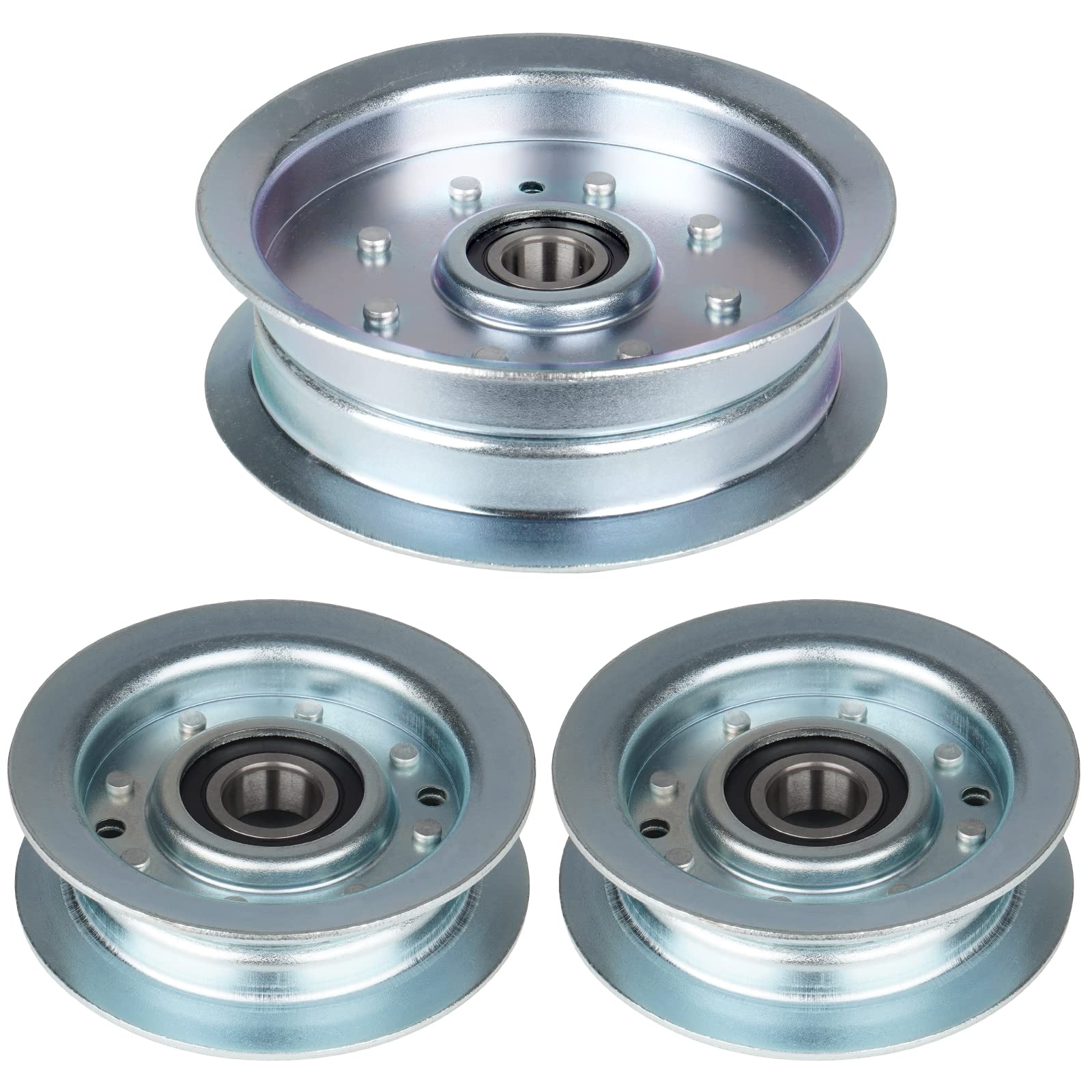 ILONPA idler pulley gy22172 front view showing sturdy build for reliable mower performance