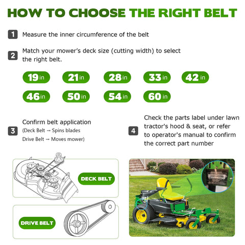 ILONPA belt gray profile supports robust build and compatibility in lawn care setups.