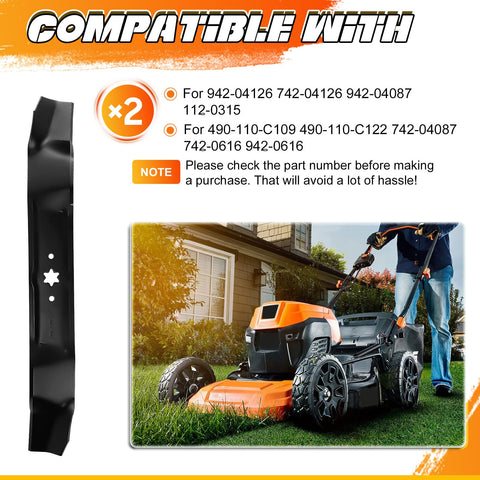 ILONPA 942-0616A blade for RZT 42-inch mower provides smooth mulching results.