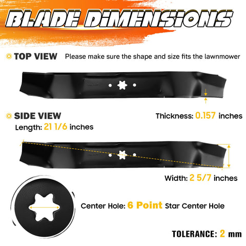 ILONPA White Outdoor 42-inch blade set boosts mulch return and cut quality.