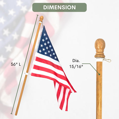 ILOT easy-assembly flag pole enables quick flag mounting outside.