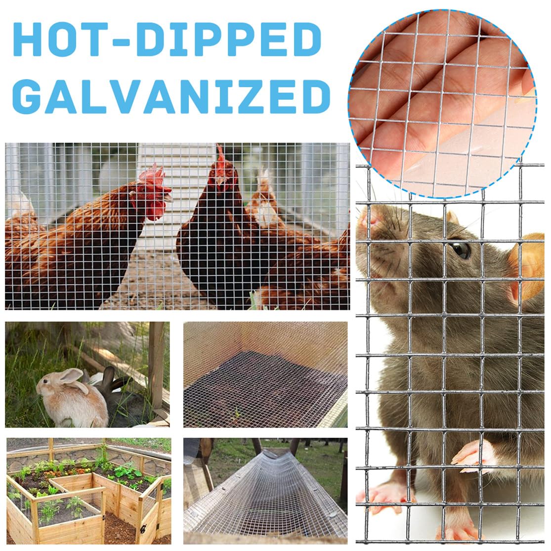 ILSSLI chicken coop enclosure mesh provides durable containment
