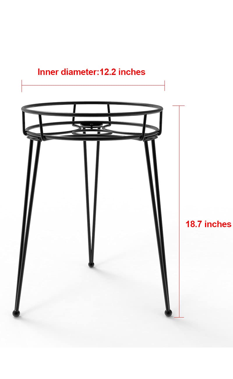 iLTreFlo plant stand side view emphasizes sturdy metal frame and rust-resistant finish