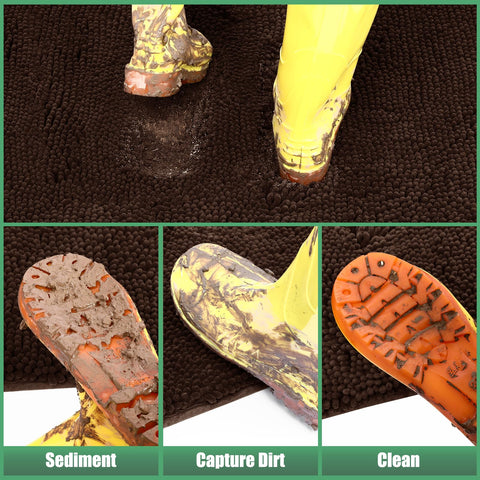 IM HOME Anti-slip backing keeps mat securely in place on entryways.