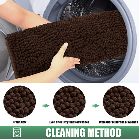 IM HOME Pet-friendly doormat captures mud and pet hair effectively.