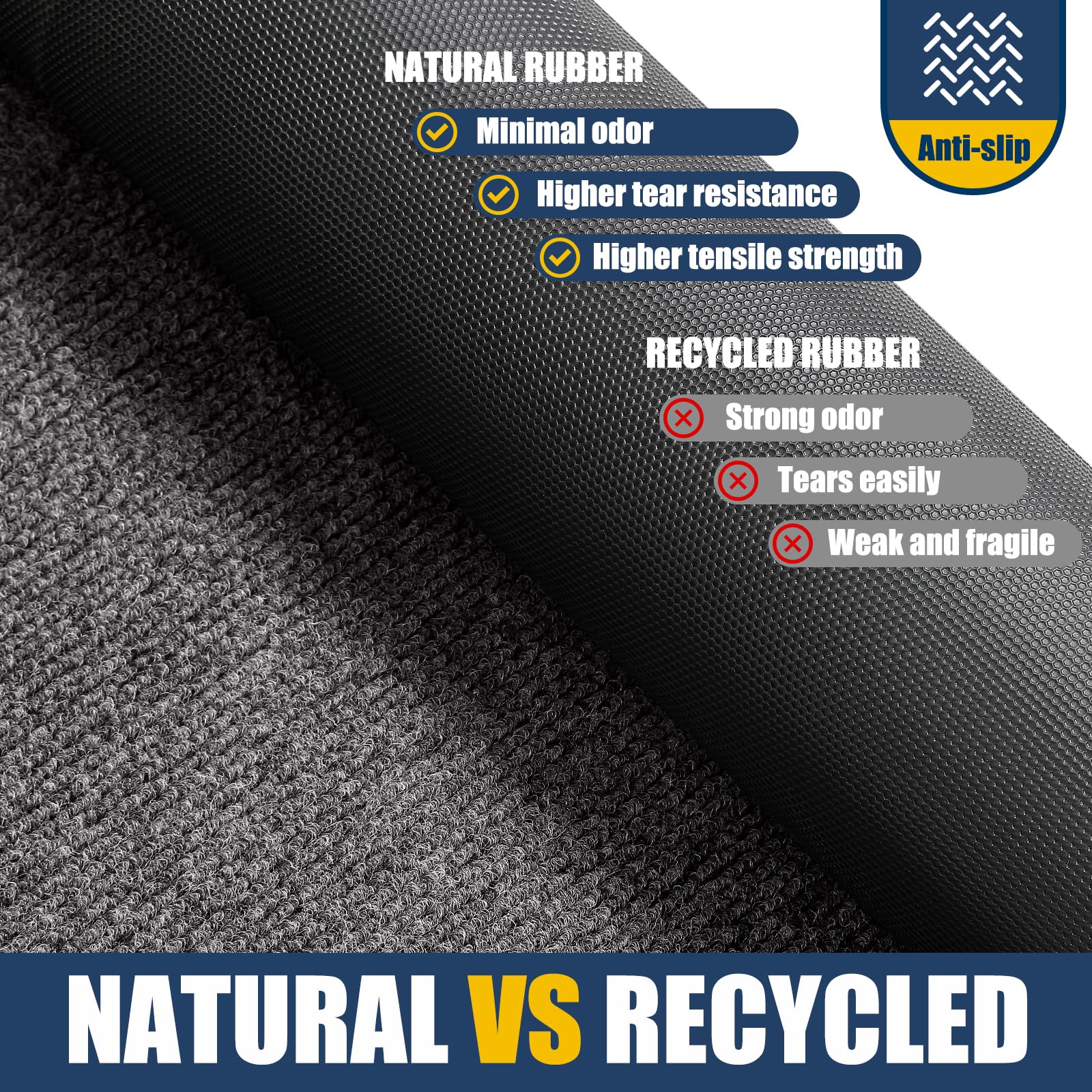 IM HOME dirt-capture weave traps debris and dries quickly.