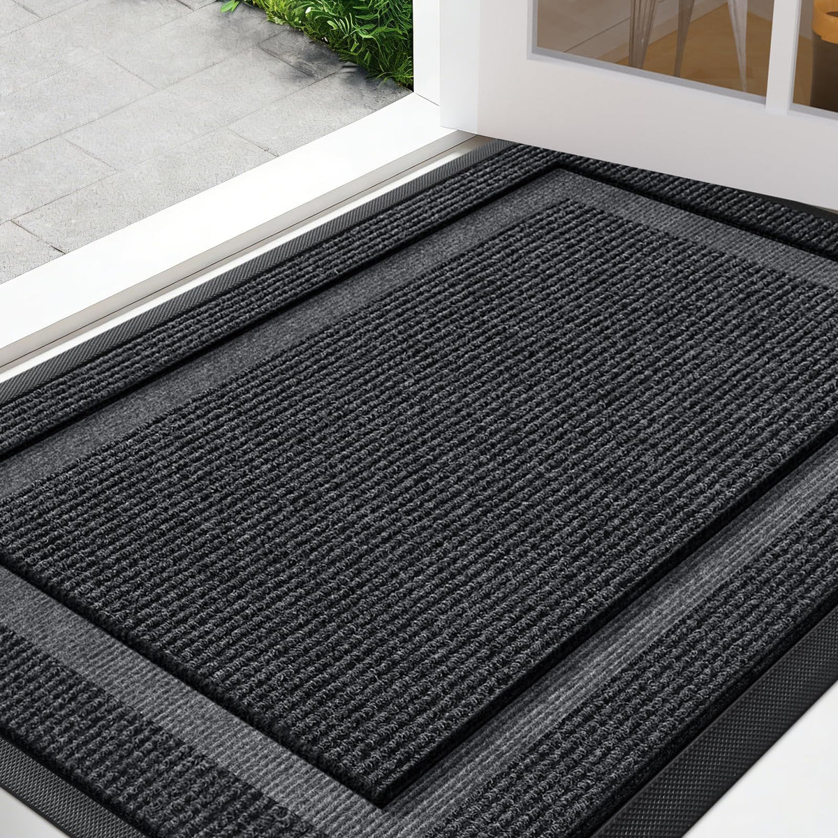 IM HOME front door mat outdoor entrance; traps dirt and keeps floors clean.