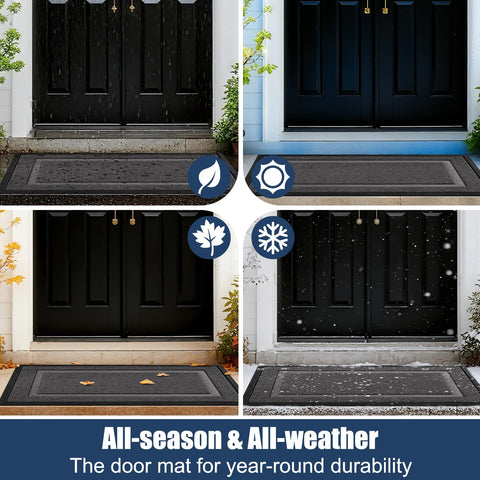 IM HOME natural rubber backing prevents slipping on wet floors.