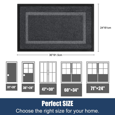 IM HOME non-slip rubber backing prevents slips at entry