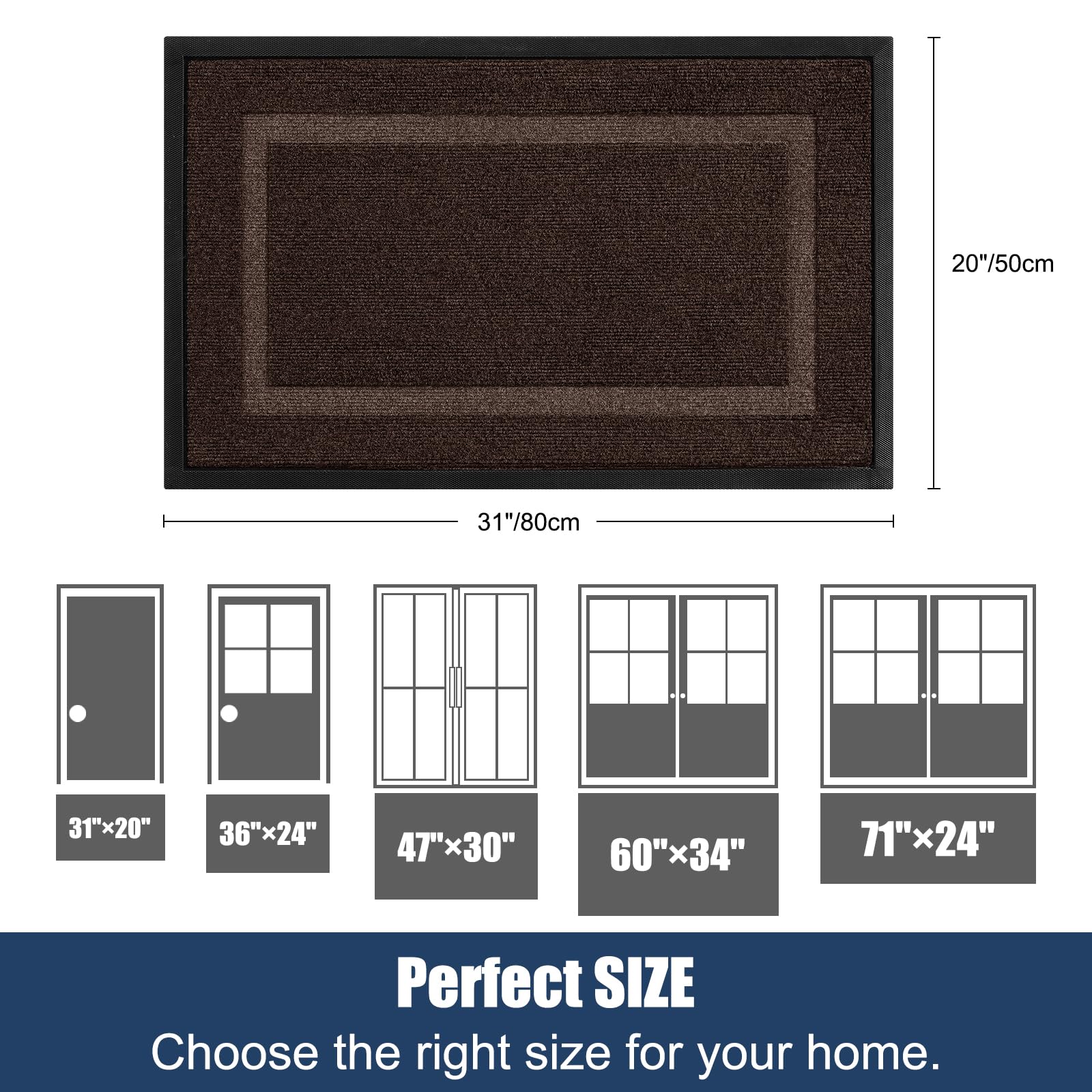IM HOME outdoor entrance mat showing hollow-square top to trap moisture