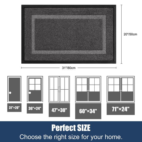 IM HOME outdoor entrance mat captures dirt and water to protect interior floors.