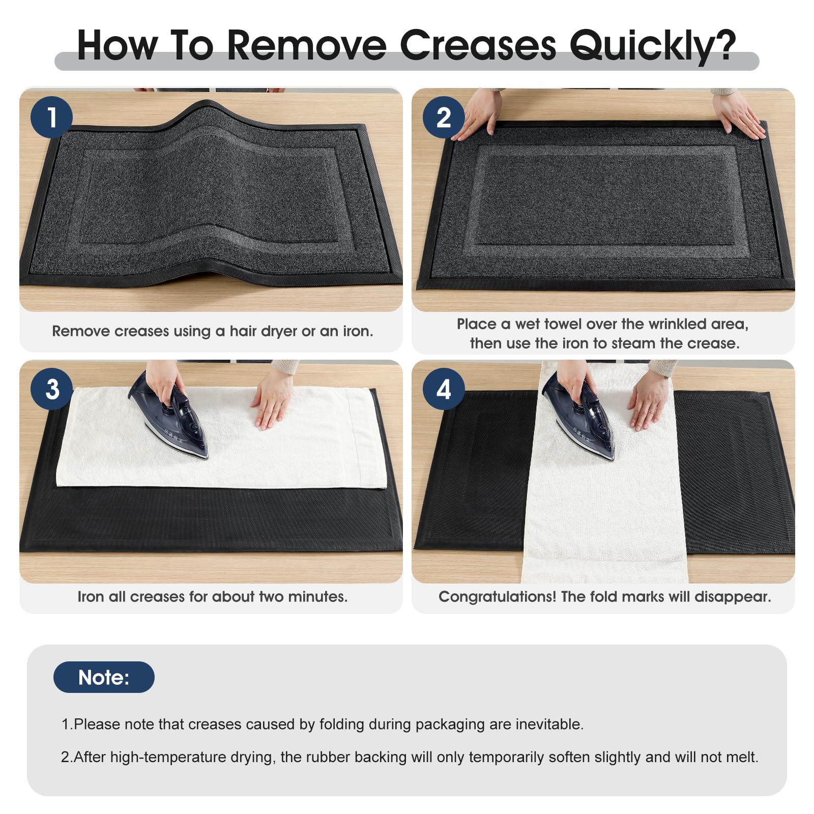 IM HOME waterproof mat; protects floors from water and mud.