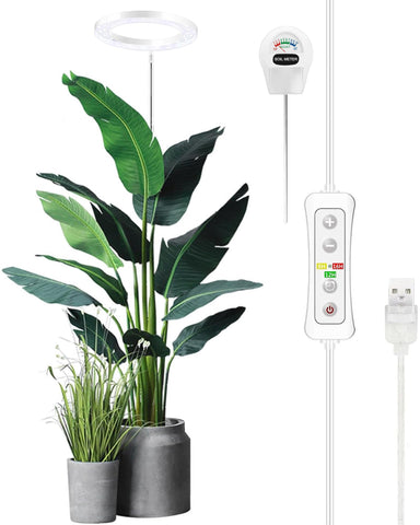 Yadoker LED growing light full spectrum for indoor plants promotes healthy growth.