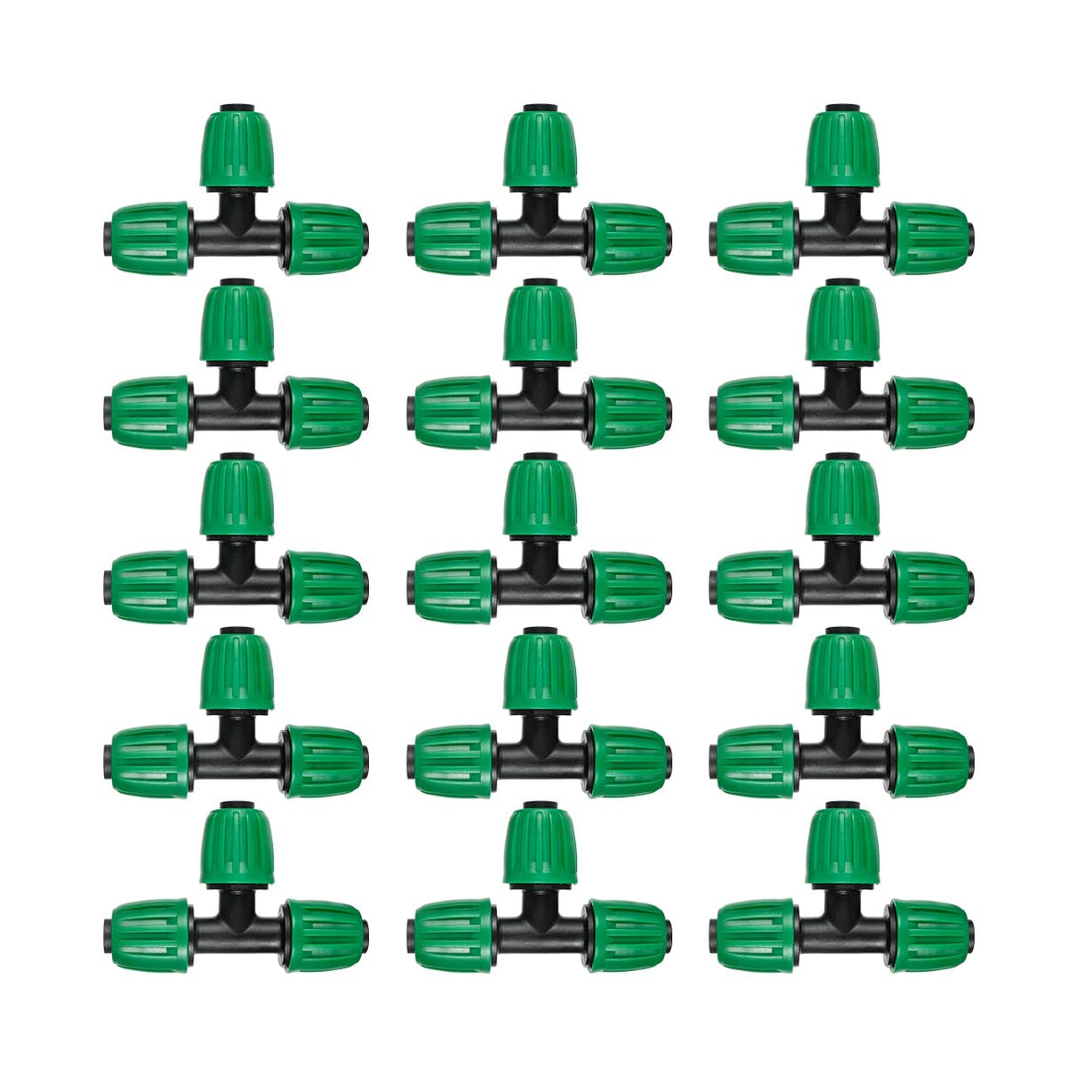 FULAIERGD 15 Pack 1/2-In Drip Tee Fittings Barbed Lock Nut T Connectors for 1/2-In Tubing
