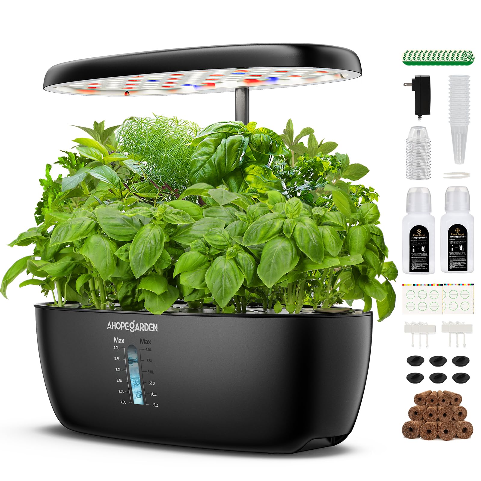 Ahopegarden 12-pod indoor garden system with compact design for home growing.