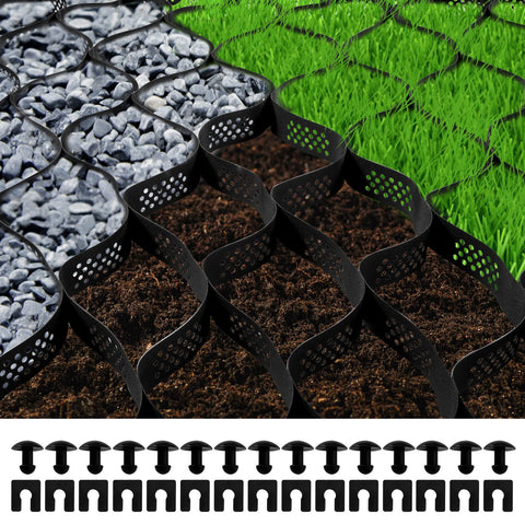 VEVOR Ground Grid 25ft x 9.5ft – 1,885 lbs/ft² Load, 3in Depth HDPE Geo Grid