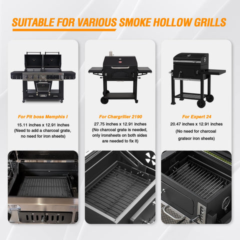 AOREWTGGH PS9900 15-28 inch tray accommodates a wide range of grills.