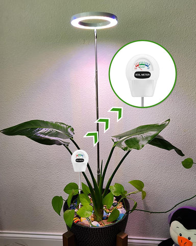 Yadoker soil tester included helps monitor soil moisture and nutrient levels.