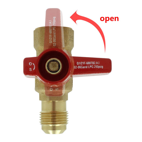 MENSI 22-Inch Stainless Steel Flexible Gas Line with Brass Ball Valve — 1/2
